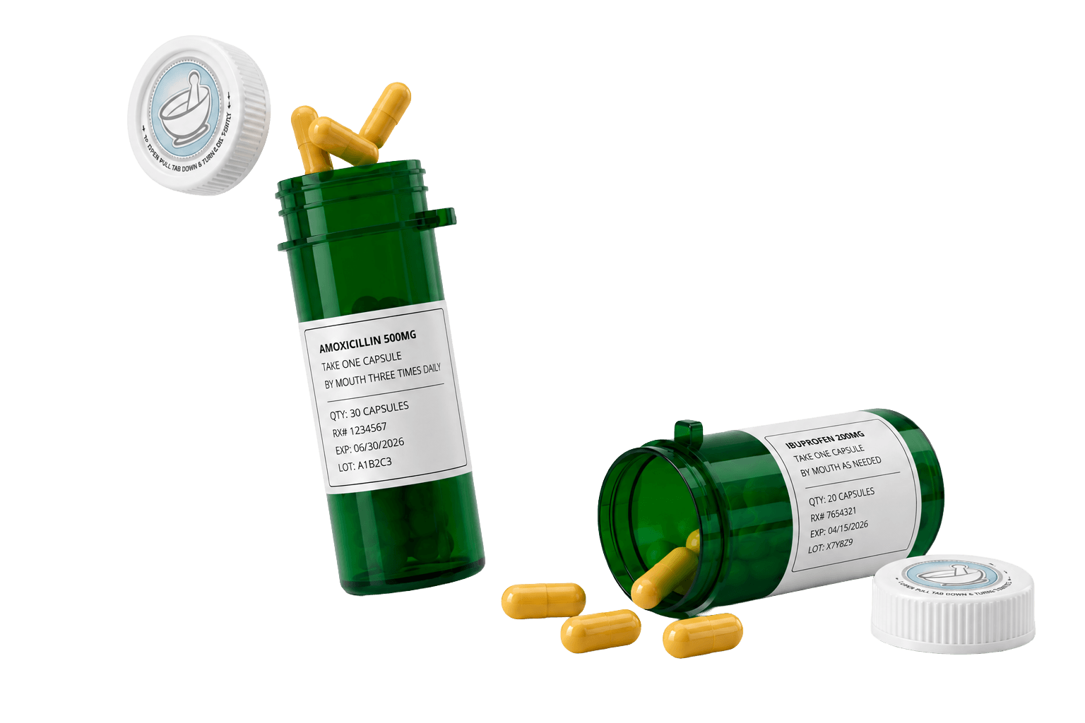 Pharmacy shelves stocked with medications